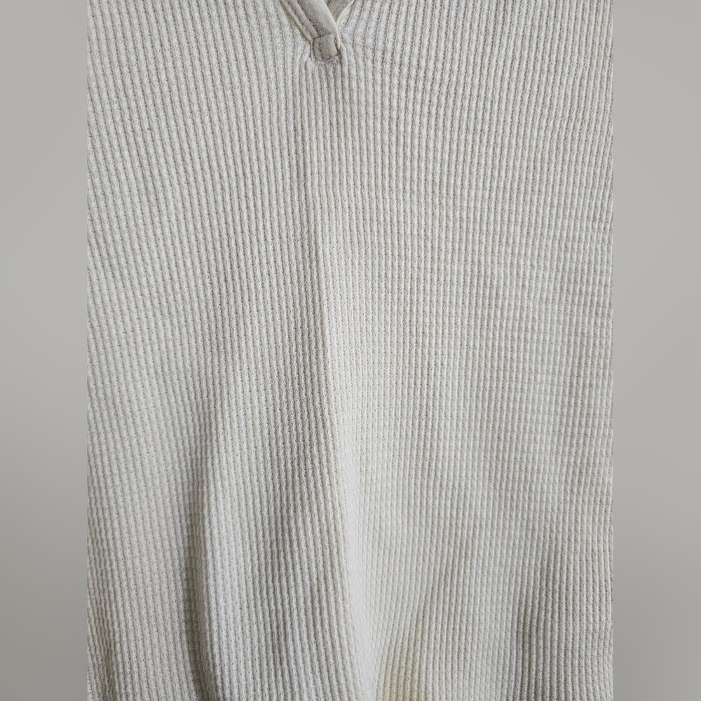 Aritzia TNA Cream Ribbed Women's Top - Picture 5 of 7